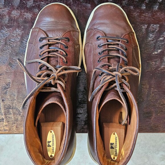 Frye Men's Walker Leather Hi-Top Sneakers, Brown, Sz 12 - Picture 6 of 16